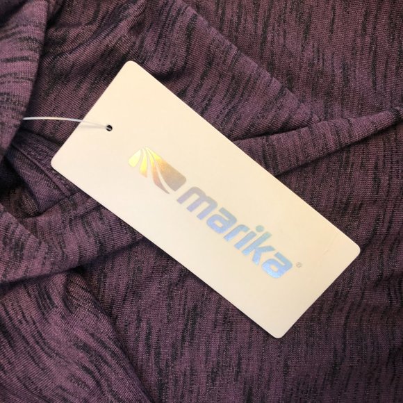 Marika Women's XL Work Out Open Back Twist Purple Long Sleeve Scoopneck Jersey - Picture 8 of 13